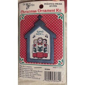 The New Berlin Co. Vintage Counted Cross Stitch Christmas Ornament Kit 30364 Sin